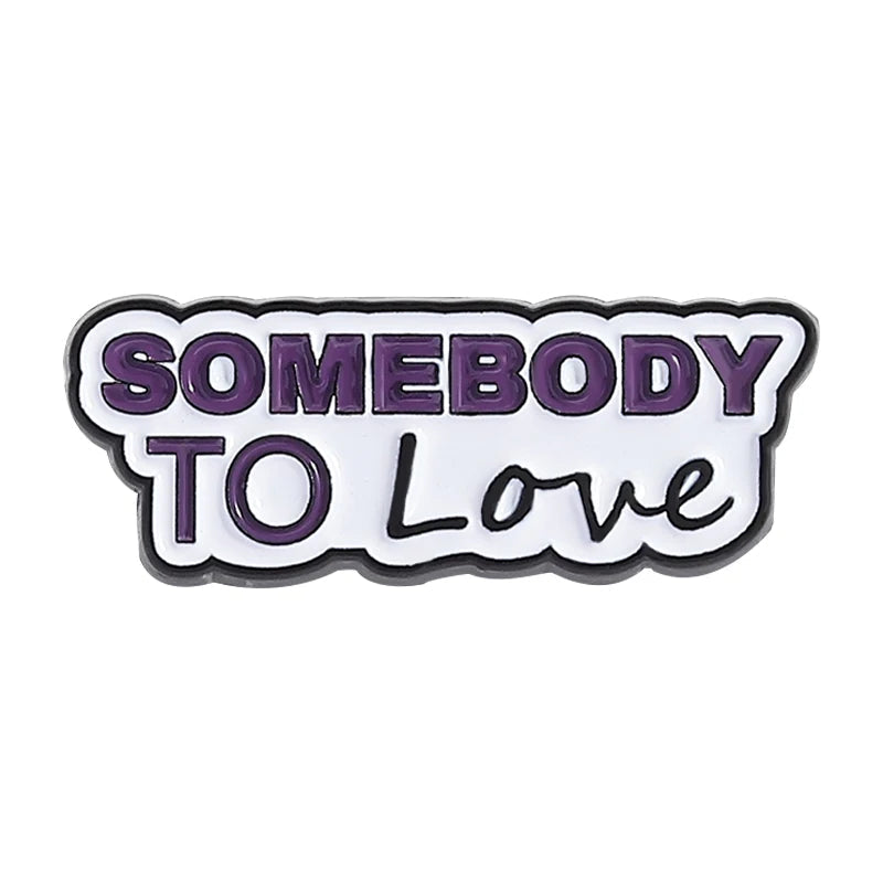 Funny Quote Enamel Pins Positive Saying Pop Music Rock Band LGBT Rainbow Brooches Lapel Badge Funny Jewelry Gifts for Friends Quick Pick Grocers